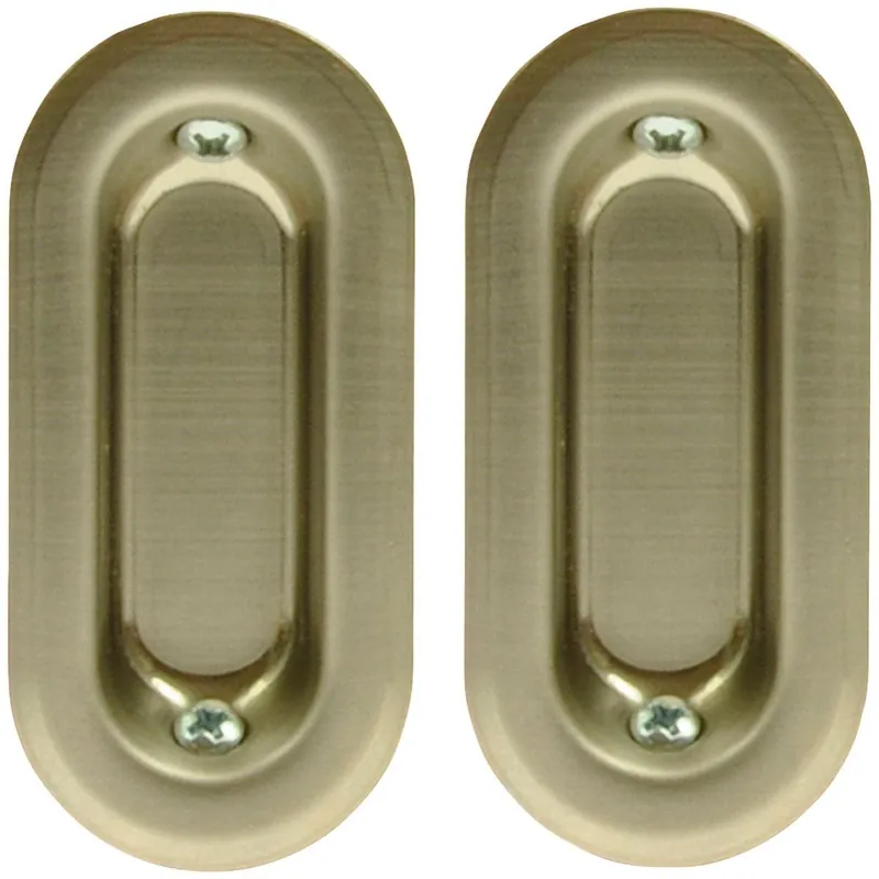 Johnson Hardware 35-15PK2 Oval Flush Pocket Door Pull
