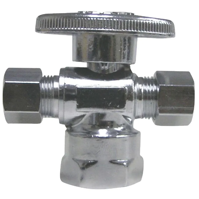 ProLine 195-322HC Brass Cross Valve 1/2 In. FIP x 3/8 In. C x 3/8 In. C