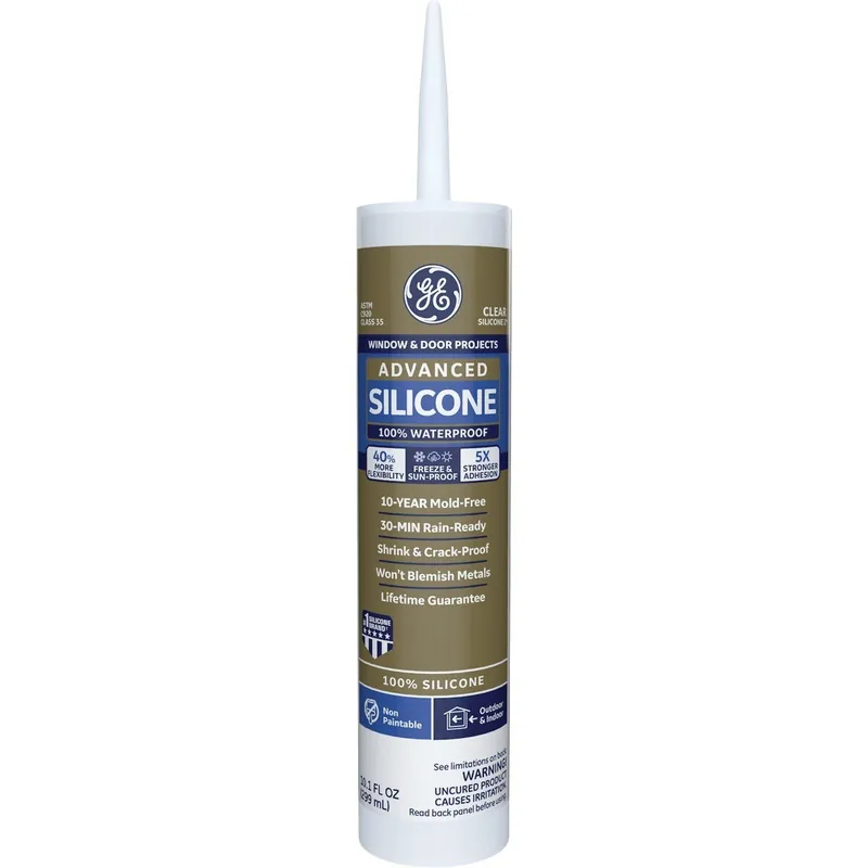 GE 2811092 Advanced Silicone 2 Window & Door Sealant Clear 10.1 Oz.