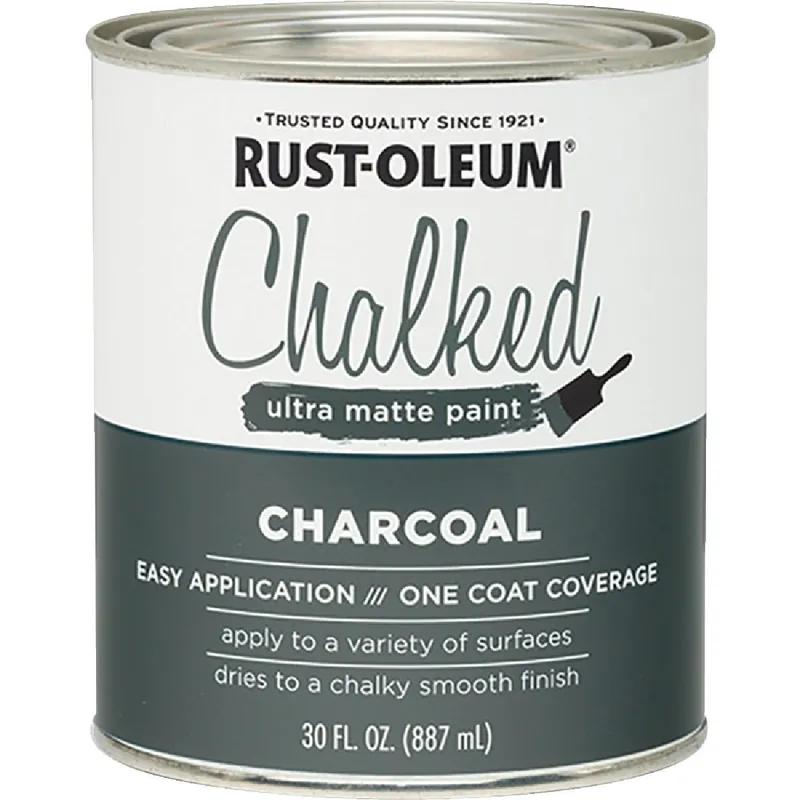 Rust-Oleum 285144 Chalked Charcoal Ultra Matte 30 Oz. Chalk Paint