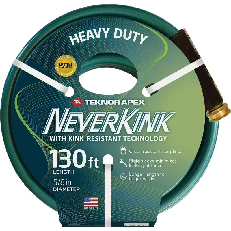 Teknor Apex 8617-130 Neverkink 5/8 In. Dia. x 130 Ft. L. Heavy-Duty Garden Hose