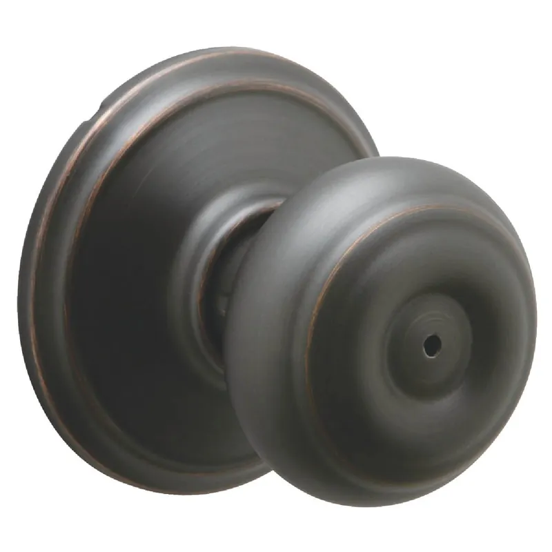 Schlage F40GEO716 Georgian Aged Bronze Bed & Bath Door Knob