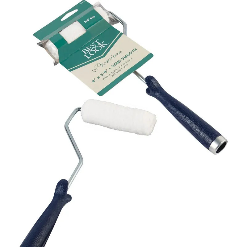 Best Look DIB MT 101-11-400 Premium 4 In. x 3/8 In. Woven Fabric Paint Roller Cover & Frame