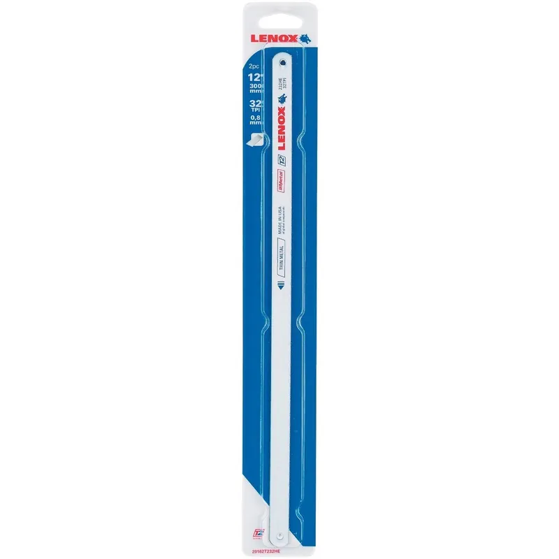 Lenox 20162T232HE T2 12 In. x 32 TPI Bi-Metal Hacksaw Blade Thin Metal (2-Pack)