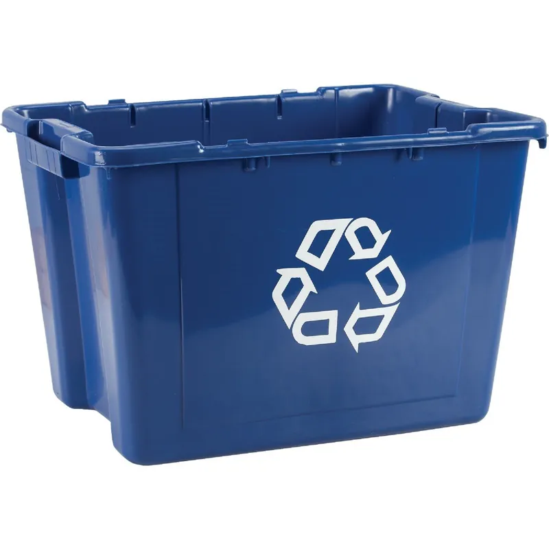 Rubbermaid FG571473BLUE Commercial 14 Gal. Blue Recycling Box
