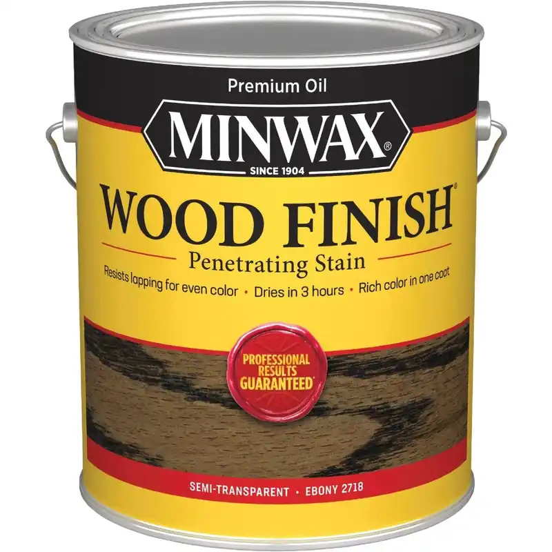 Minwax 710960000 Wood Finish VOC Penetrating Stain Ebony 1 Gal.