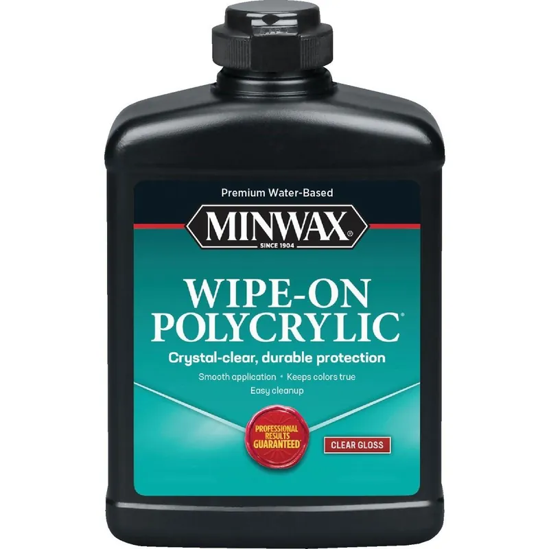 Minwax 409160000 Gloss Water Based Wipe-On Interior Polycrylic 1 Pt.