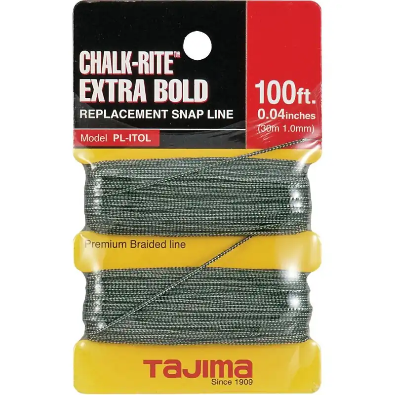 Tajima PL-ITOL Chalk-Rite 100 Ft. Braided Nylon Extra Bold Chalk Line
