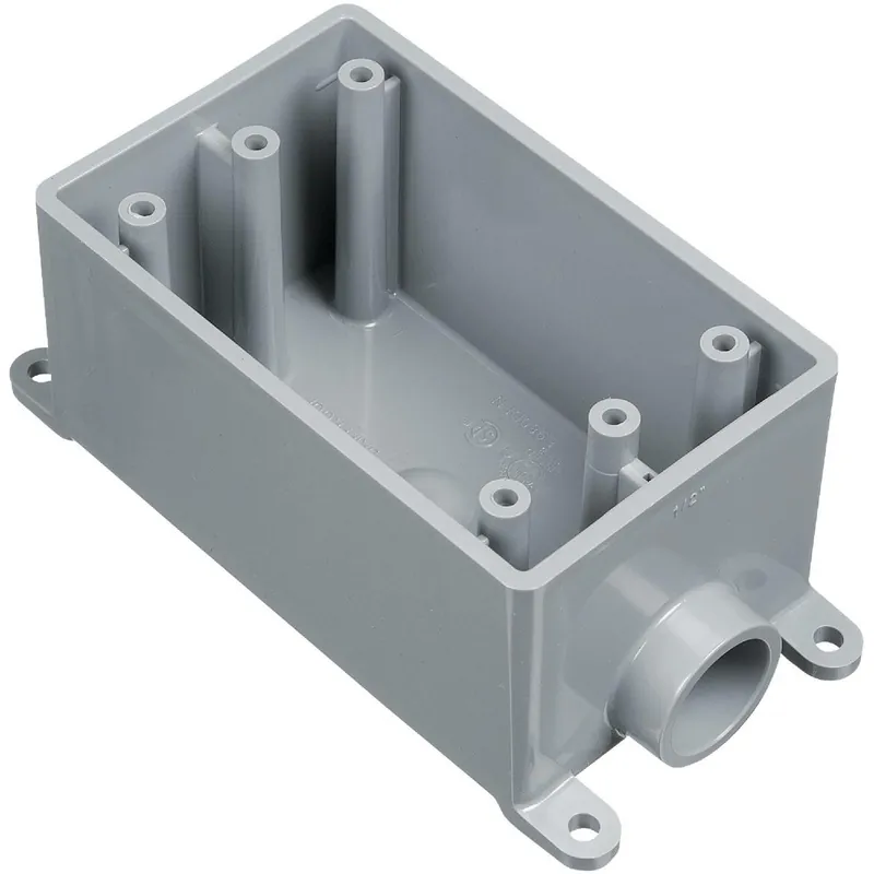 ABB E980EFNCTN Carlon 1-Gang PVC Molded Rigid Non-Metallic Dead-End Termination Wall Box, 3/4 In. Outlet