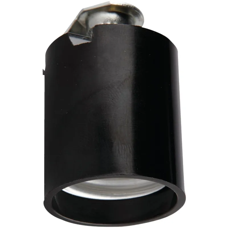 Leviton 918-03352-008 Keyless Medium Base Black Lamp Socket