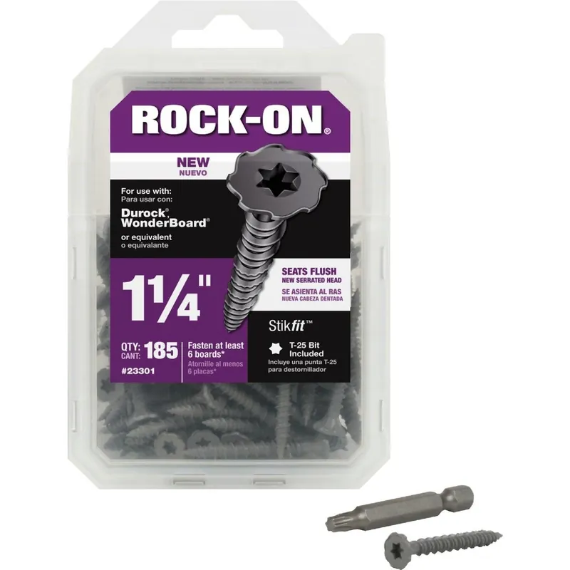 Rock-On 23301 Buildex Rock-On #9 x 1-1/4 In. Philips Cement Board Screw (185 Ct.)