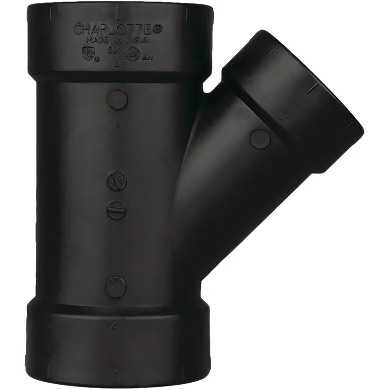 Charlotte Pipe ABS006011000HA Hub x Hub x Hub Reducing ABS Wye