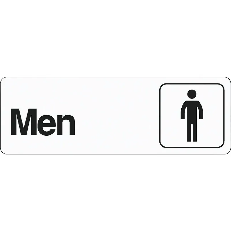 Hy-Ko D-4 Deco Series Plastic Restroom Sign Men