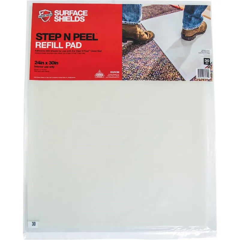 Surface Shields DGRCM Step N Peel Clean Mat 24 In. x 30 In. Floor Protector Refill Sheets