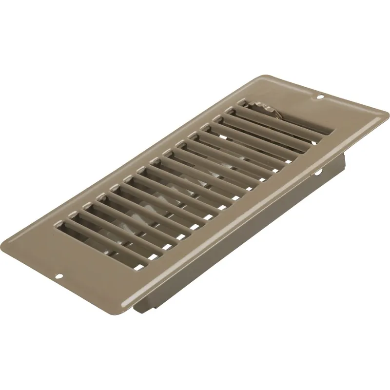 US Hardware V-056IB United States Hardware 4 In. x 8 In. x 1-5/16 In. Brown Steel Floor Register