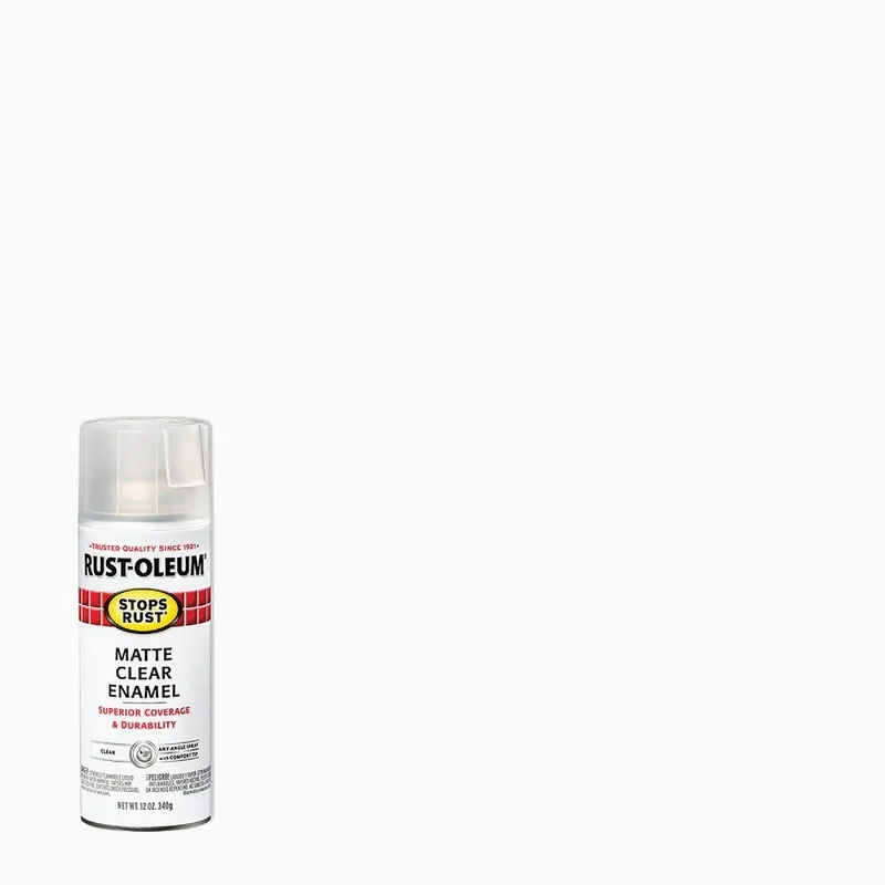 Rust-Oleum 285093 Stops Rust 12 Oz. Matte Clear Enamel Spray Paint Clear