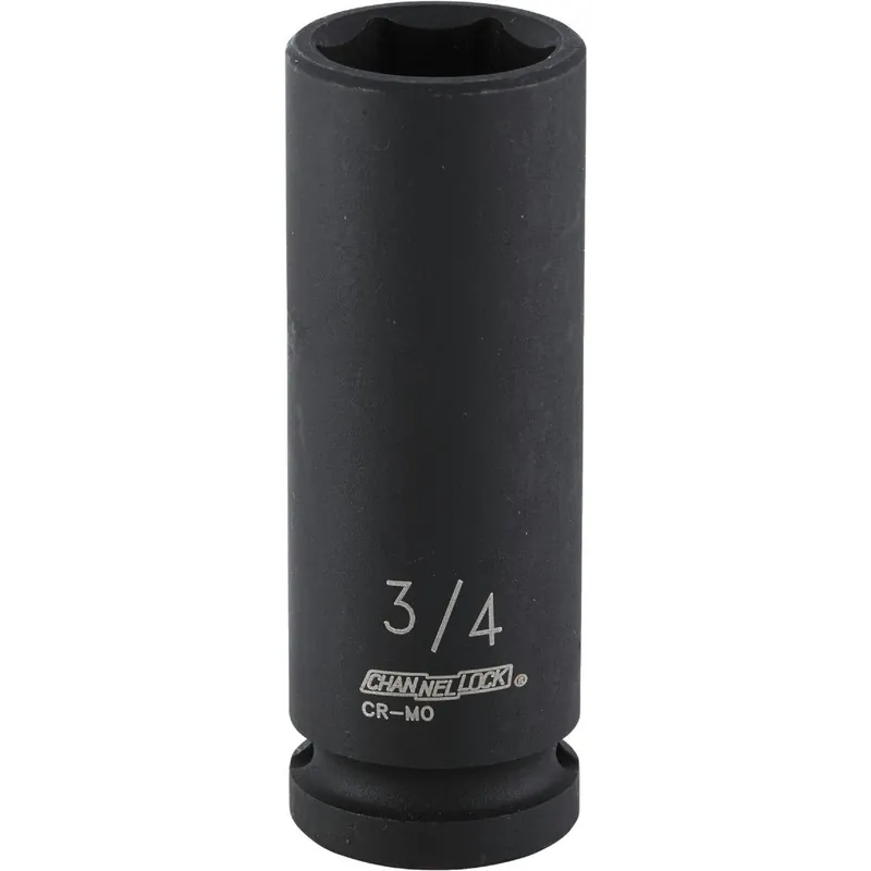 Channellock 313319 1/2 In. Drive 3/4 In. 6-Point Deep Standard Impact Socket