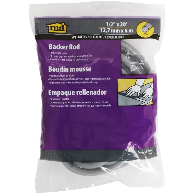 M-D 71480 1/2 In. x 20 Ft. Gray Backer Rod