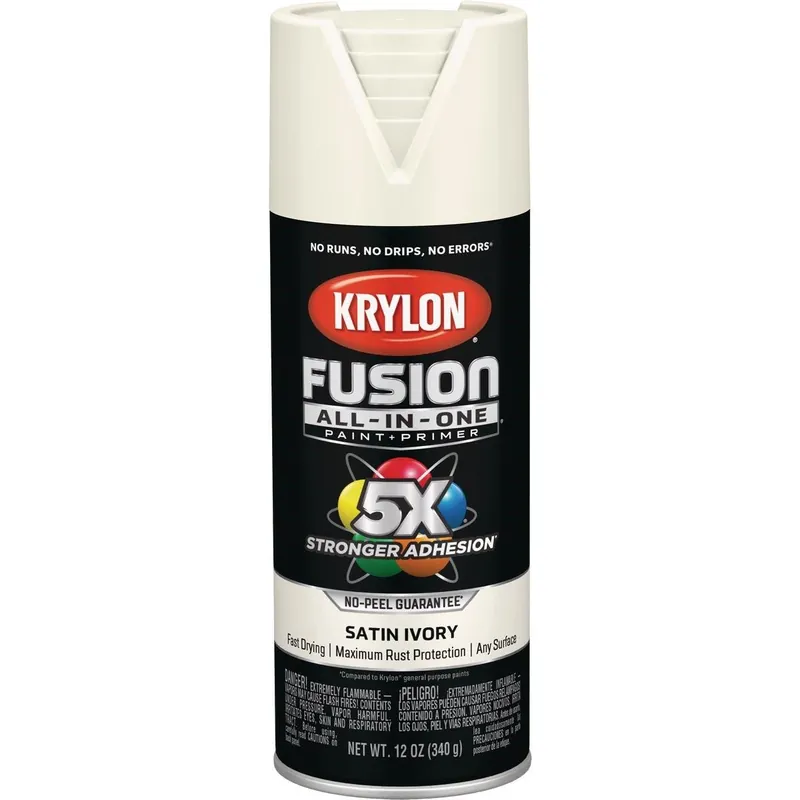 Krylon K02739007 Fusion All-In-One Satin Spray Paint & Primer Ivory
