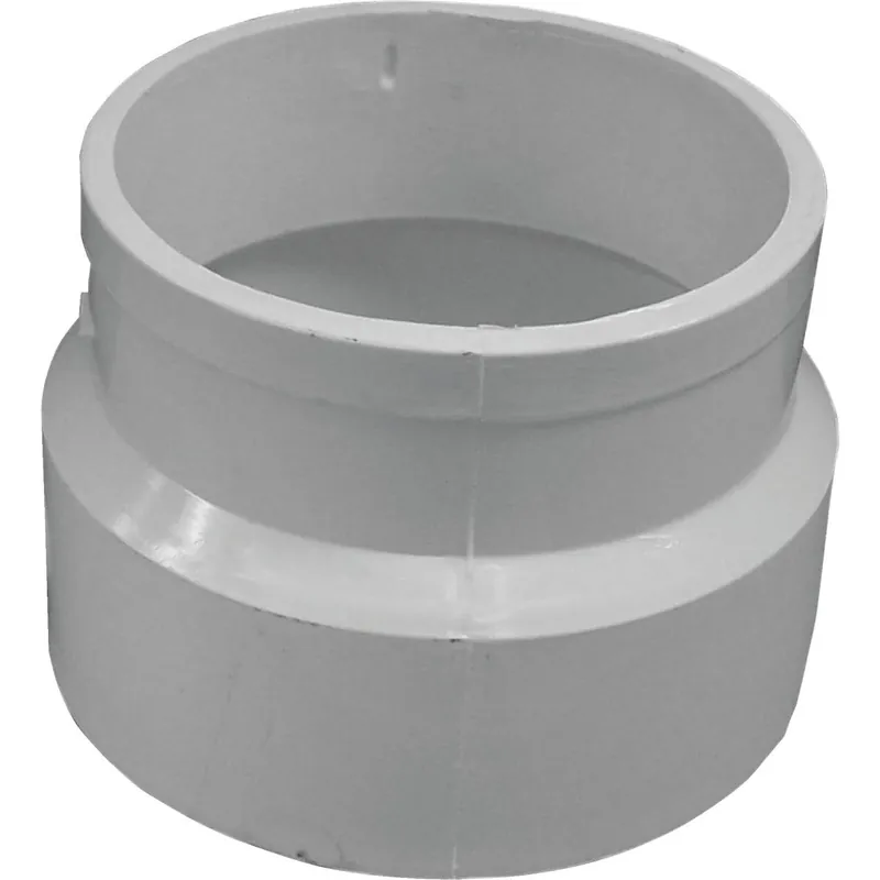 Charlotte Pipe PVC001221000HA 4 In. Hub x SPG Schedule 40 DWV No-Hub PVC Adapter