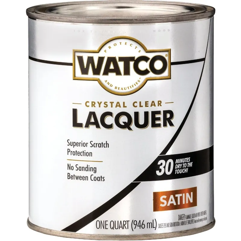 Watco 63241 Clear Satin Quart 87 Sq. Ft./Qt. Lacquer