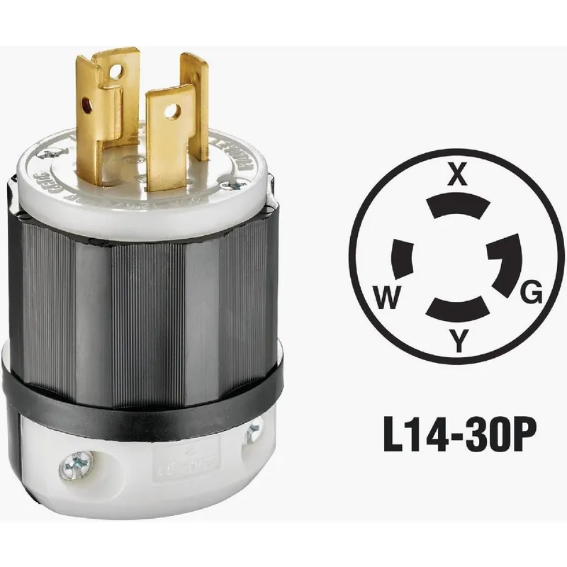 Leviton 121-02711-0PB 30A 125V/250V 4-Wire 3-Pole Industrial Grade Locking Cord Plug
