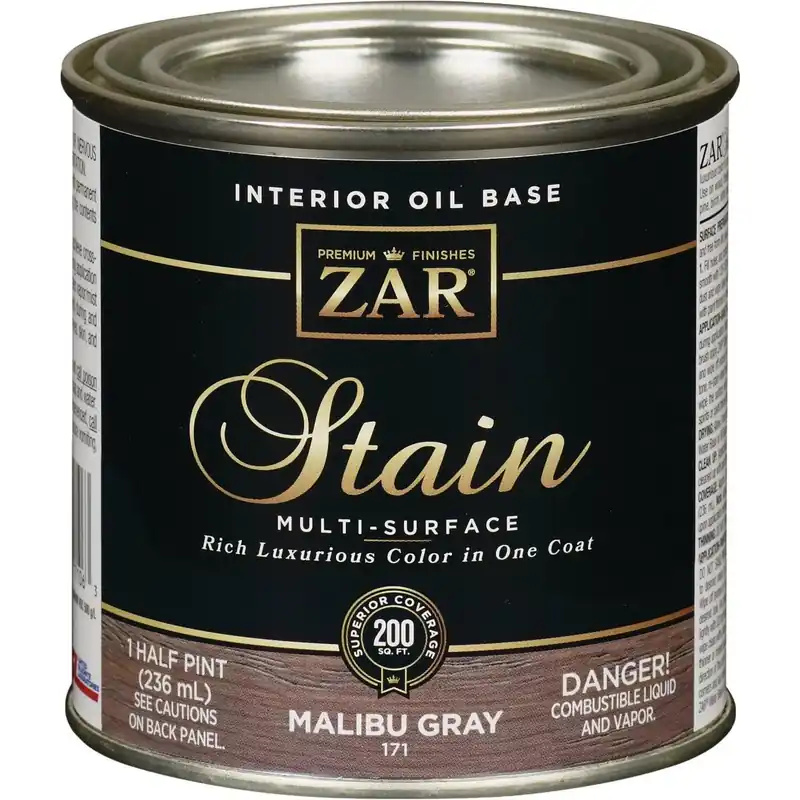 ZAR 17106 Oil-Based Wood Stain Malibu Gray 1/2 Pt.