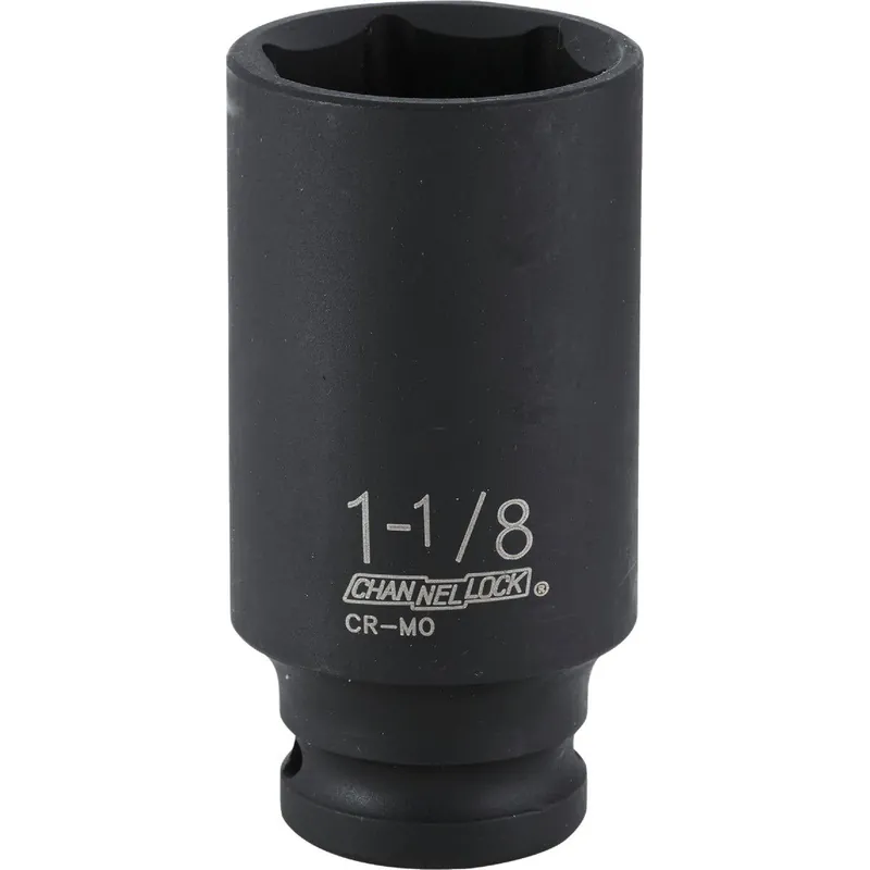 Channellock 340410 1/2 In. Drive 1-1/8 In. 6-Point Deep Standard Impact Socket