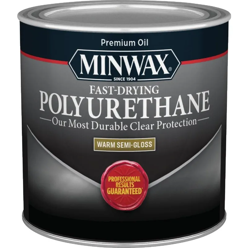 Minwax 230054444 Semi-Gloss Fast-Drying Interior Polyurethane 1/2 Pt. 230054444