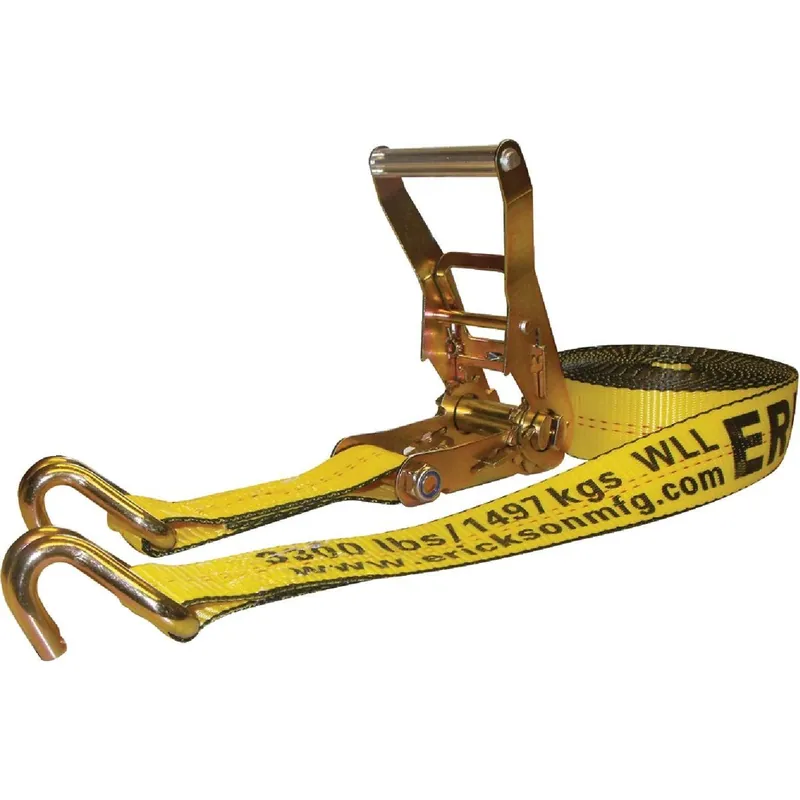 Erickson 78627 2 In. x 27 Ft. 10,000 Lb. Ratchet Strap with Double J Hook