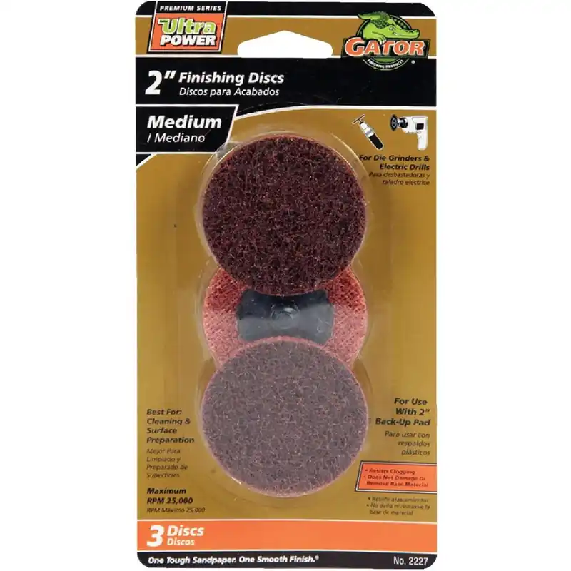 Gator 2227 Surface 2 In. 80 Grit Finishing Surface Conditioning Sanding Disc (3-Pack)