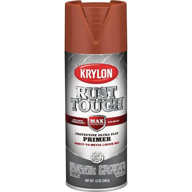 Krylon K09204008 Rust Tough Red Oxide 12 Oz. All-Purpose Spray Paint Primer