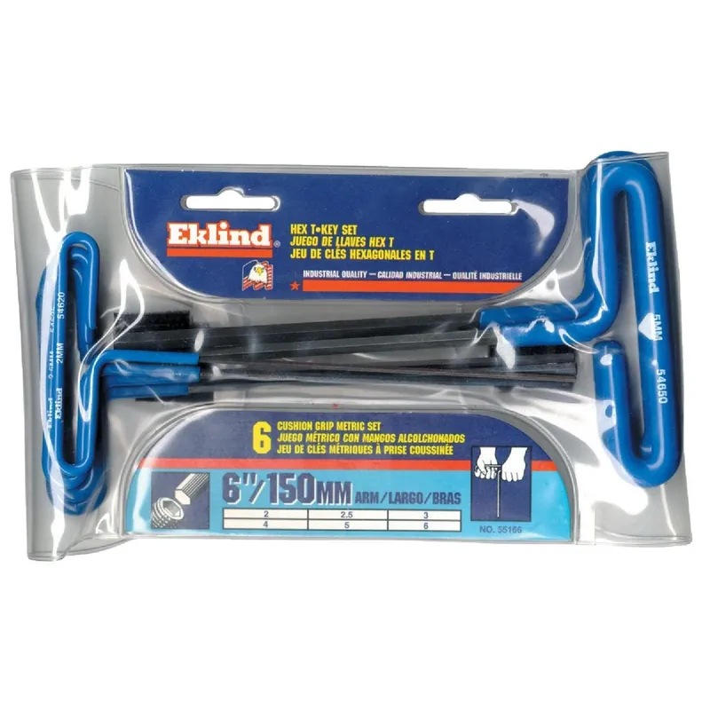Eklind 55166 6 pc metric T-handle hex key set