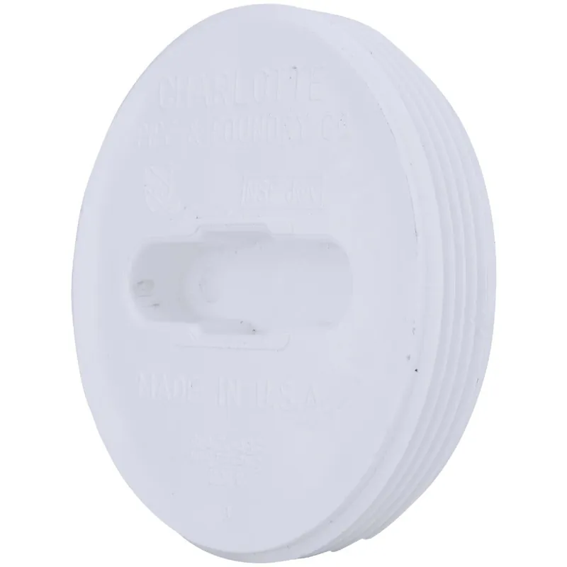 Charlotte Pipe PVC001101000HA 4 In. Schedule 40 DWV Toe-Saver PVC Floor Plug
