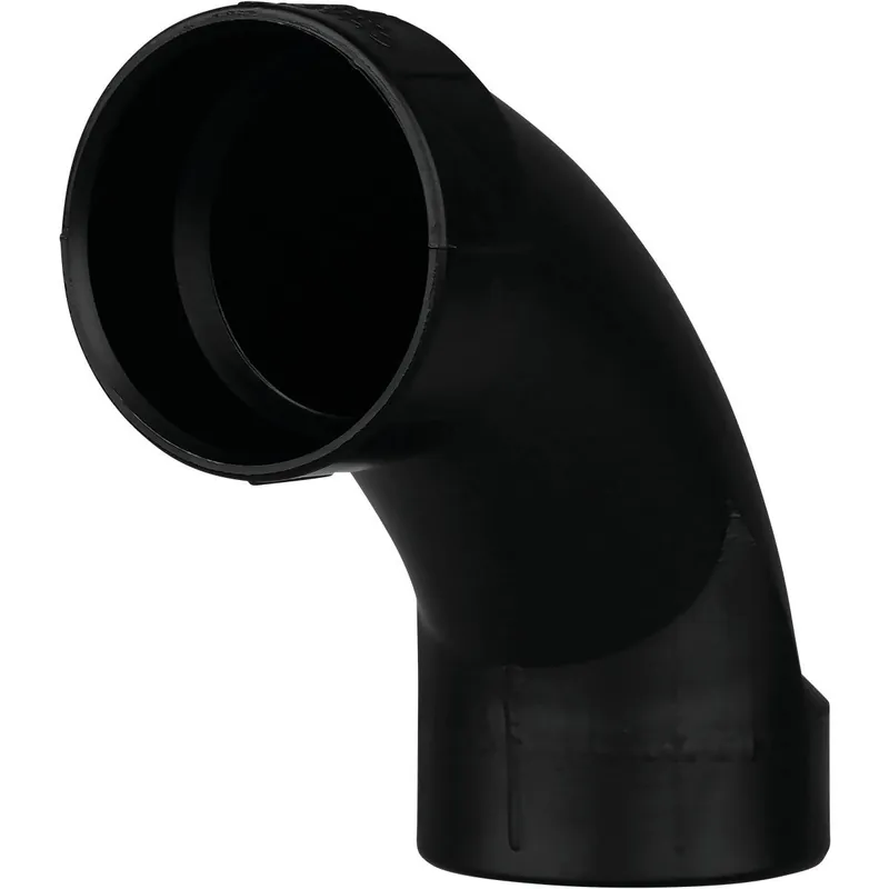 Charlotte Pipe ABS003040800HA Hub x Hub 90 Deg. Long Sweep ABS Elbow