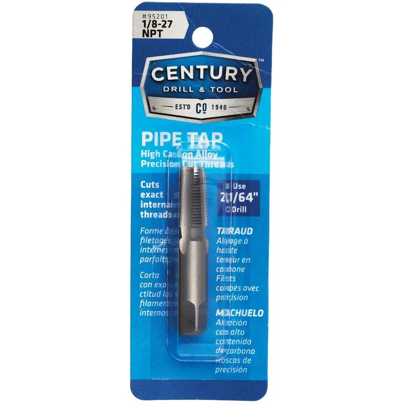 Century Drill Tool 95201 1/8-27 NPT National Pipe Thread Tap