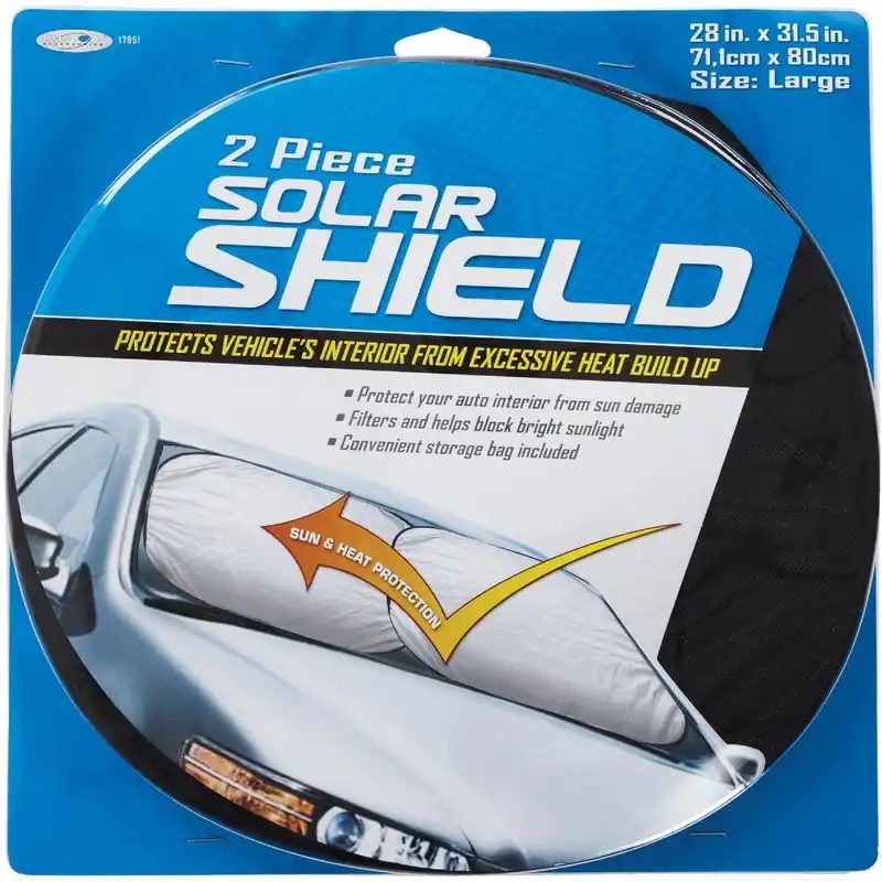 Custom Accessories 1203006B Basix Magic Shade 28-1/2 In. x 31-1/2 In. Silver Jumbo Sunshade (2-Pack)