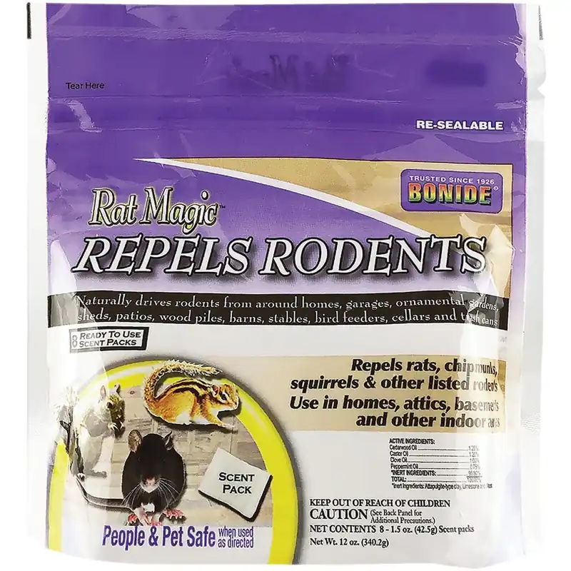 Bonide 8636 Rat Magic 12 Oz Granular Rodent Repellent Scent Packs 8-Pack