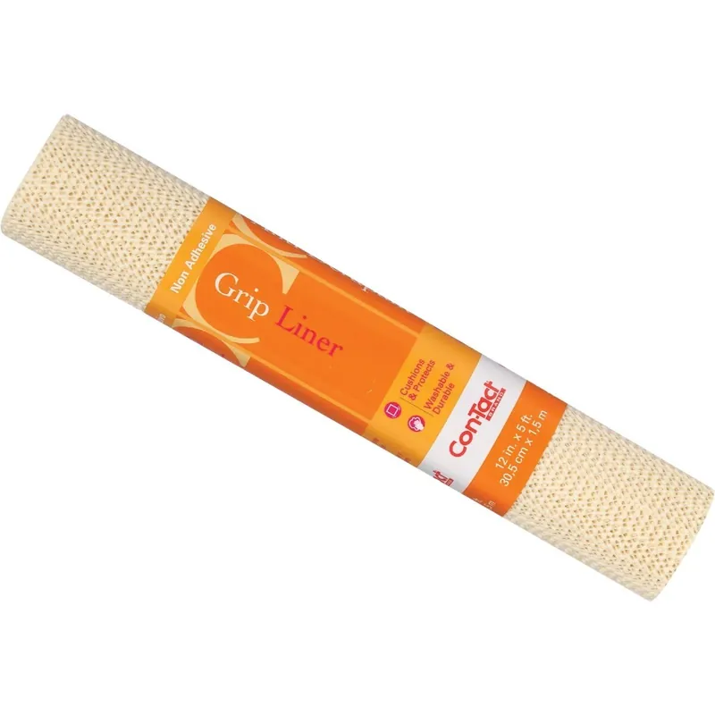Con-Tact 05F-C6B54-01 Almond Beaded Grip Non-Adhesive Shelf Liner