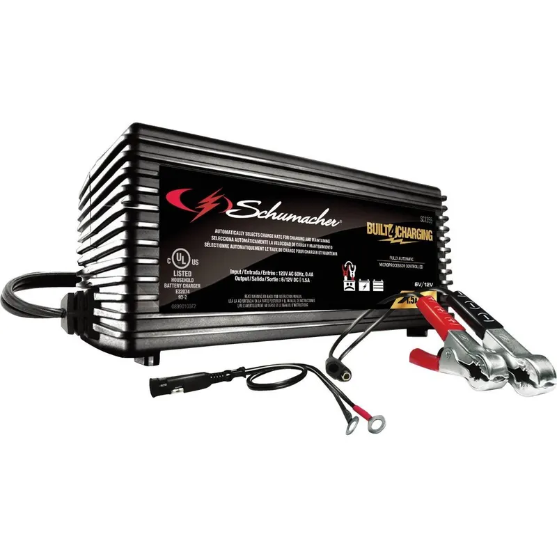Schumacher SC1355 Automatic 6V and 12V 1.5A Auto Battery Charger/Maintainer