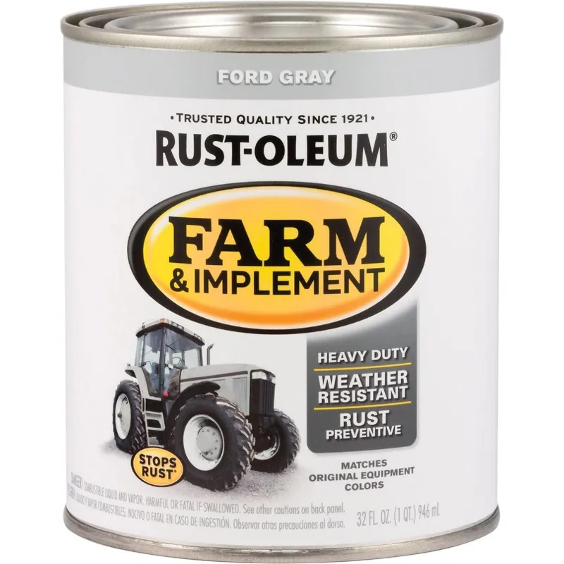 Rust-Oleum 280154 Ford Gray Gloss Farm & Implement Enamel 1 Quart