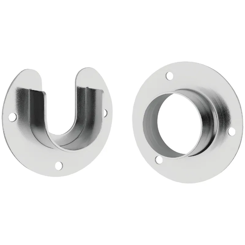 National S822080 Stanley Home Designs 1-5/16 In. Zinc Closet Rod Socket, Chrome (2-Pack)