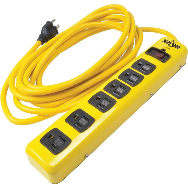 Yellow Jacket 5138N 6-Outlet 1440J Surge Protector Strip with 15 Ft. Cord