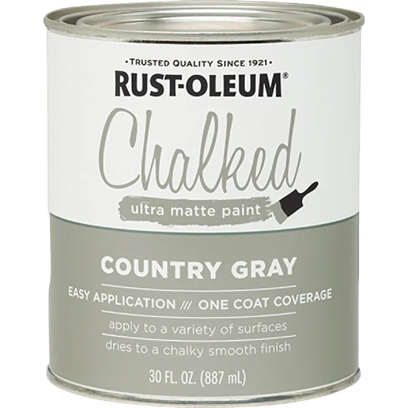 Rust-Oleum 285141 Chalked Country Gray Ultra Matte 30 Oz. Chalk Paint