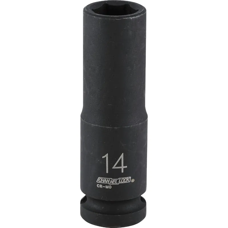 Channellock 302903 1/2 In. Drive 14 mm 6-Point Deep Metric Impact Socket