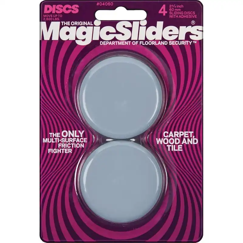 Magic Sliders 04060 2-3/8 In. Round Adhesive Furniture Glide (4-Pack)