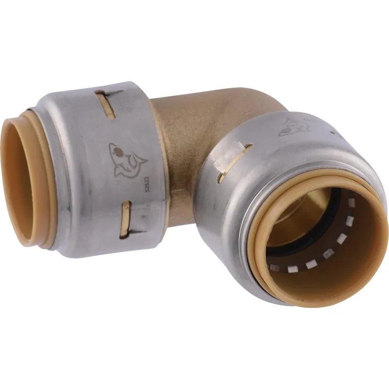 SharkBite UR256A 3/4 In. x 3/4 In. 90 Deg. Push-to-Connect Brass Elbow (1/4 Bend)
