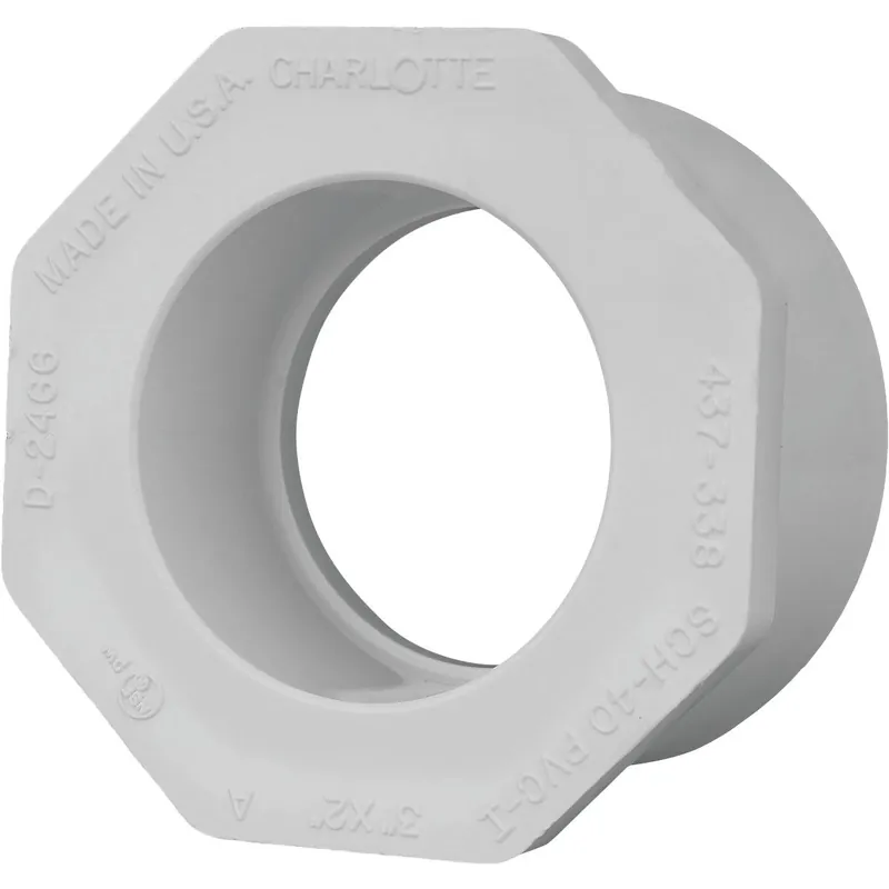 Charlotte Pipe PVC021073600HA 3 In. SPG x 2 In. Slip Schedule 40 PVC Bushing