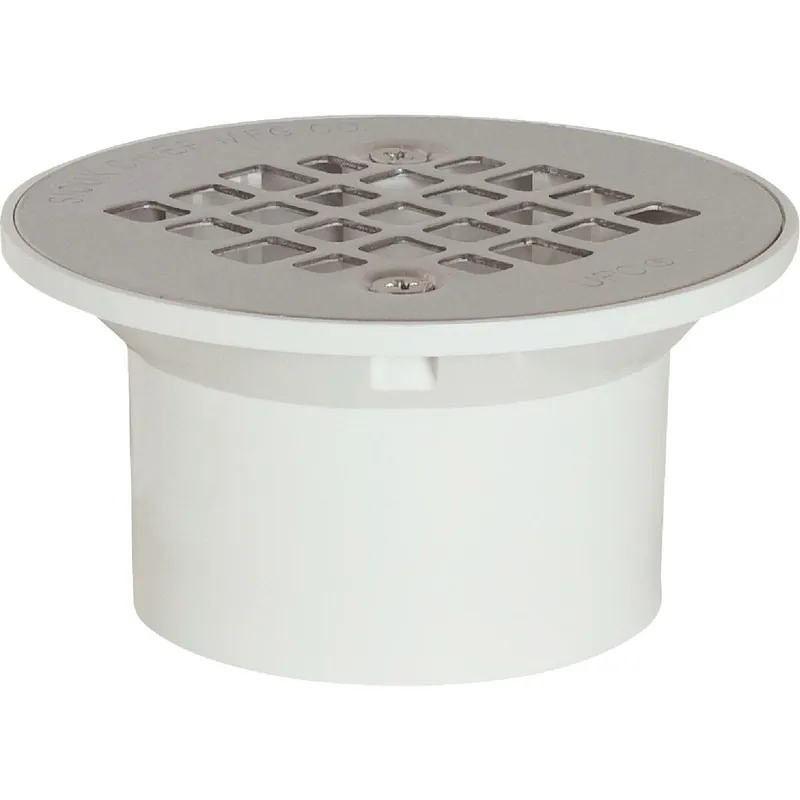 Sioux Chief 840-3PPK 3 In. x 4 In. PVC/Stainless Steel Screw Floor Drain