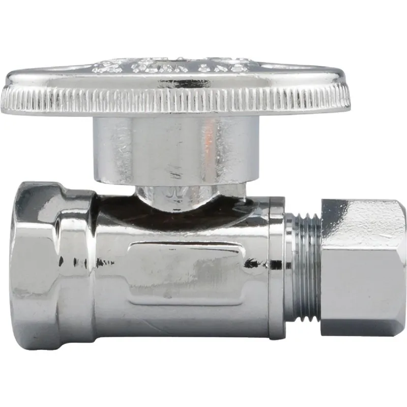 ProLine 191-222HC 3/8 In. FIP x 3/8 In. Compression Brass Quarter Turn Straight Valve